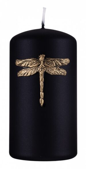 Świeca słupek DONAU HOME Ważka, 70x130mm, czarny