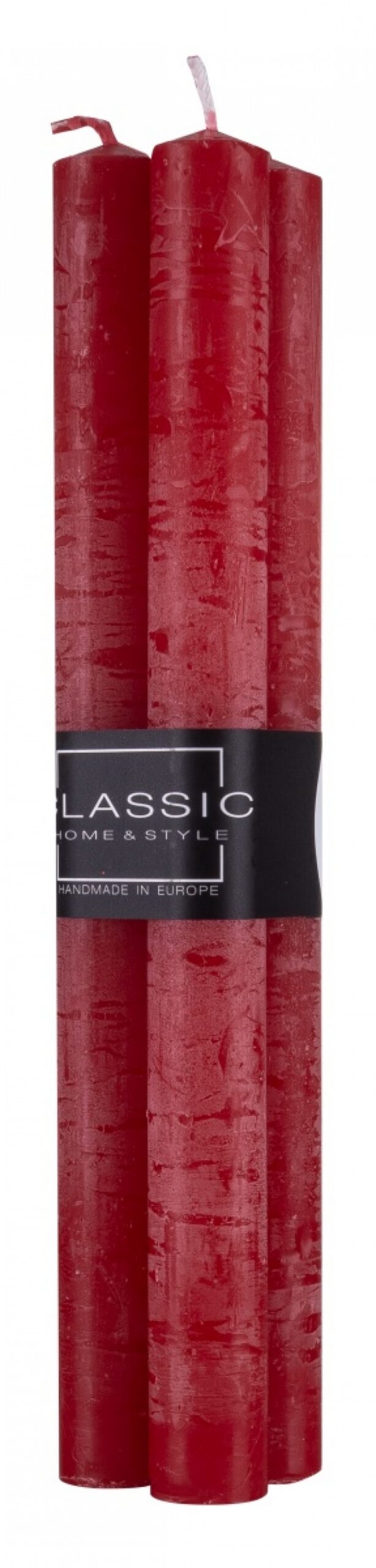 Świeca stołowa DONAU HOME Rustic Classic, 22x250mm, 4 szt., czerwony - obrazek 3
