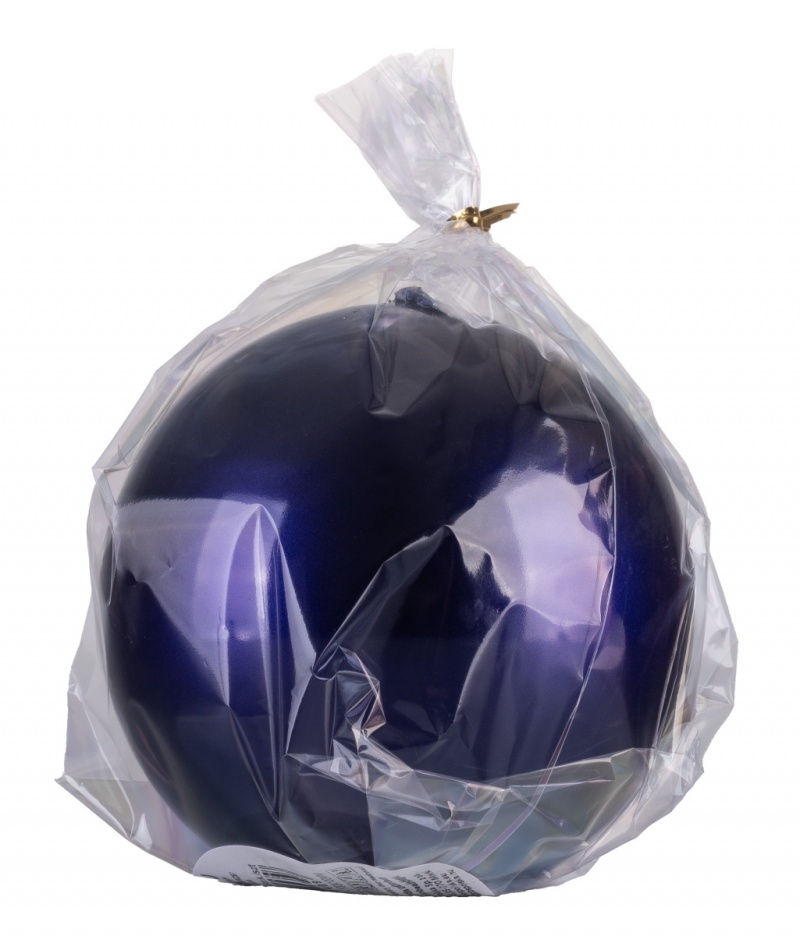 Świeca kula DONAU HOME Aurora, 100x100mm, kobalt - obrazek 2