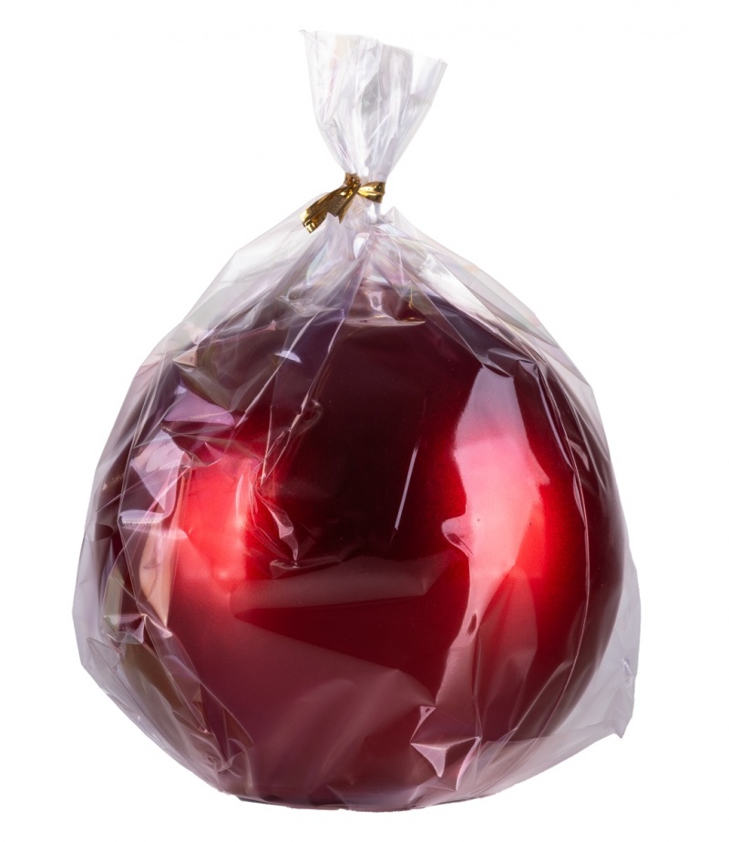 Świeca kula DONAU HOME Aurora, 100x100mm, rubin - obrazek 2