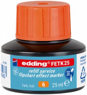 Tusz do uzupełniania markerów do flipchartów e-FETK 25 EDDING, pomarańczowy