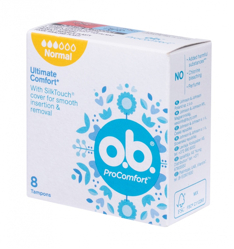 Tampony O.B. ProComfort, normal. 8 szt. - obrazek 3