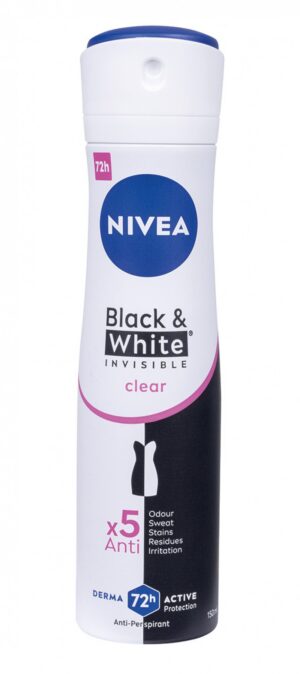 Antyperspirant w sprayu NIVEA Invisible B&W Clear, 150ml