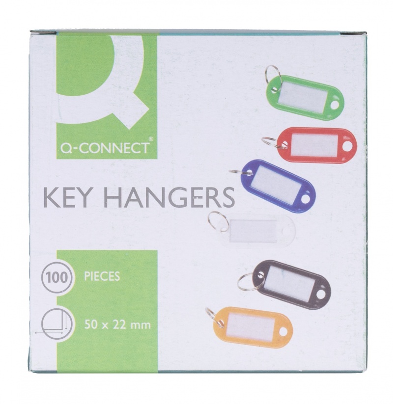 Zawieszki na klucze Q-CONNECT, 50x22mm, 100 szt., białe - obrazek 3