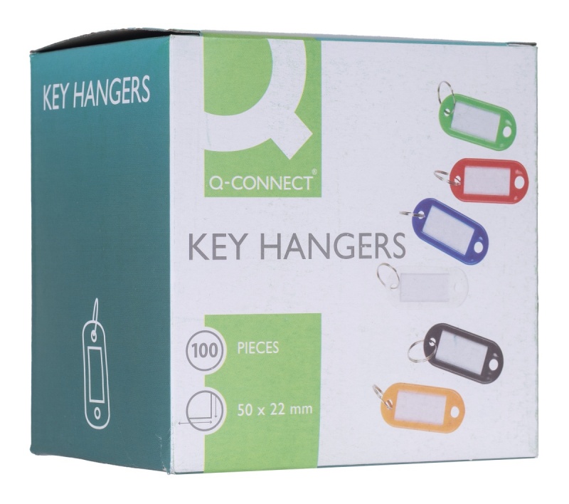 Zawieszki na klucze Q-CONNECT, 50x22mm, 100 szt., białe - obrazek 4