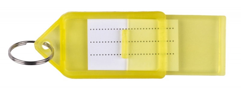 Zawieszki na klucze Q-CONNECT, 55x30mm, 40 szt., żółte - obrazek 2