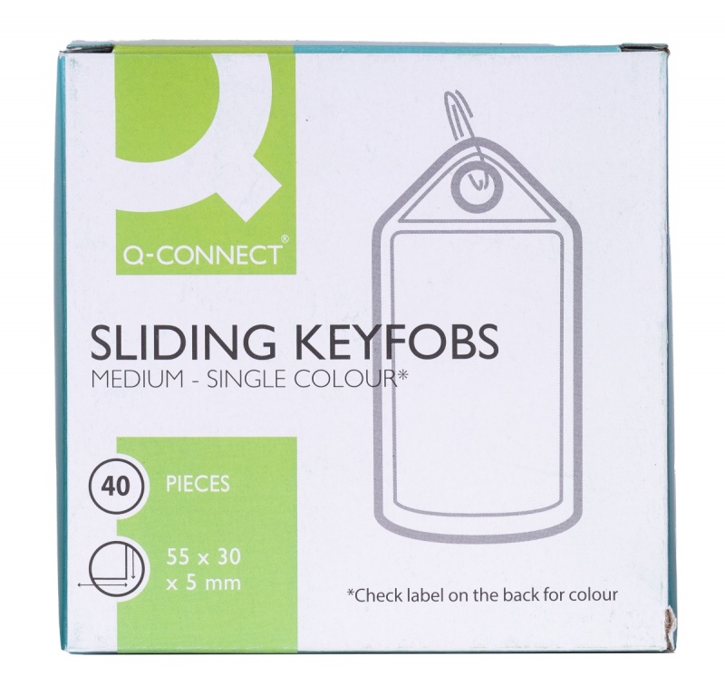 Zawieszki na klucze Q-CONNECT, 55x30mm, 40 szt., żółte - obrazek 4