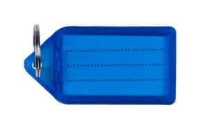 Zawieszki na klucze Q-CONNECT, 55x30mm, 40 szt., niebieskie