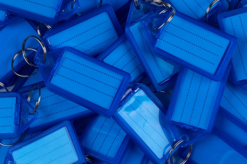 Zawieszki na klucze Q-CONNECT, 55x30mm, 40 szt., niebieskie - obrazek 3