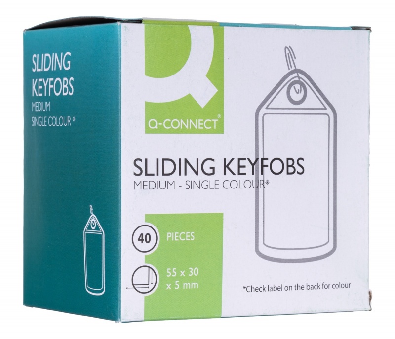 Zawieszki na klucze Q-CONNECT, 55x30mm, 40 szt., zielone - obrazek 5