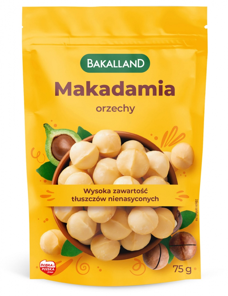 Orzechy makadamia BAKALLAND, 75g