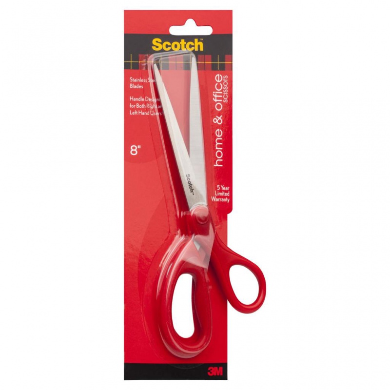 Nożyczki biurowe SCOTCH® (1408), uniwersalne, 20,5cm, czerwone - obrazek 2
