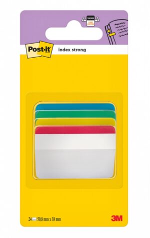 Zakładki indeksujące POST-IT® do archiwizacji (686-A1), PP, wygięte, 50,8x38mm, 4x6 kart., mix kolorów