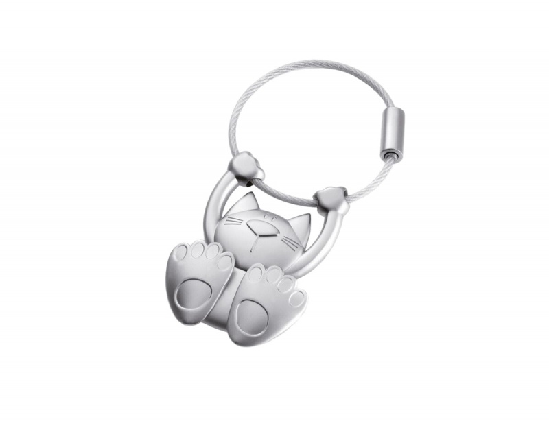 Brelok TROIKA Tabby, metal, szary