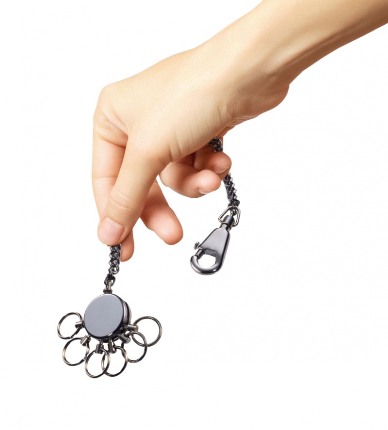 Brelok TROIKA Patent Chain, z łańcuszkiem, na 6 kluczy, chromowany - obrazek 4