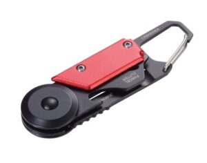 Brelok TROIKA Egon, z karabińczykiem, 5 funkcji, czarno‑czerwony