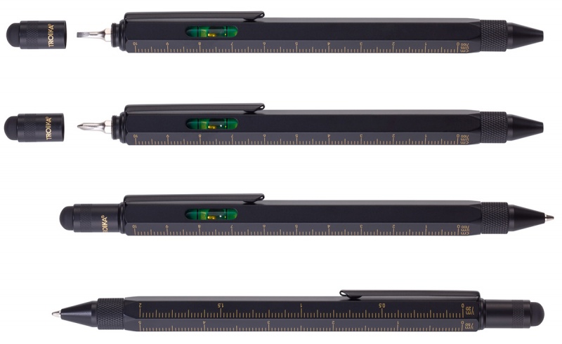 Długopis wielozadaniowy TROIKA Construction, czarny mat - obrazek 2