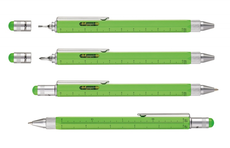 Długopis wielozadaniowy TROIKA Construction, zielony neonowy - obrazek 2