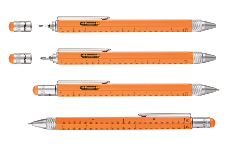 Długopis wielozadaniowy TROIKA Construction, pomarańczowy neonowy - obrazek 2