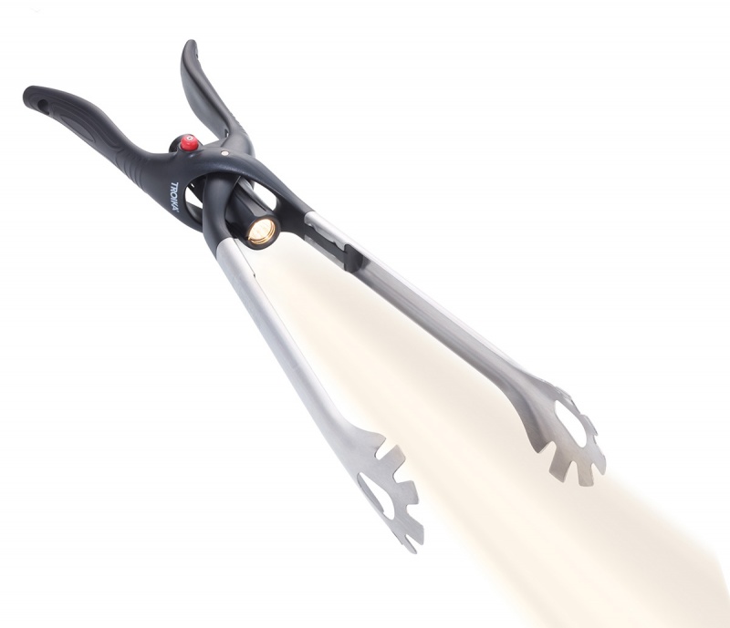 Szczypce do grilla TROIKA BBQ + LIGHT, z latarką LED, czarne - obrazek 5