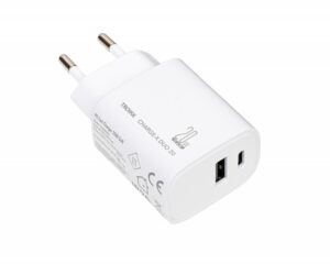 Ładowarka TROIKA Charge-X Duo 20, dwa porty USB-C+A, biała