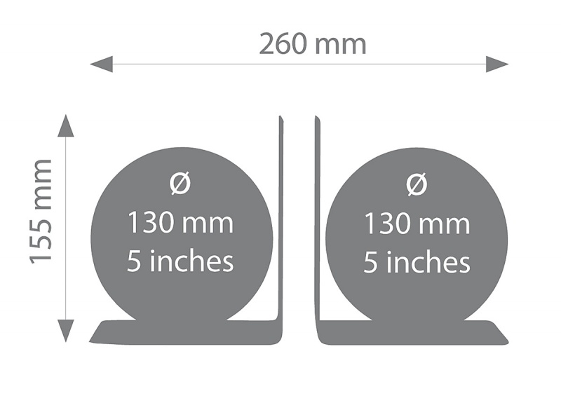 Zestaw globusów TROIKA Bookglobe, śr. 13cm, 2 szt., czarno-srebrny - obrazek 2