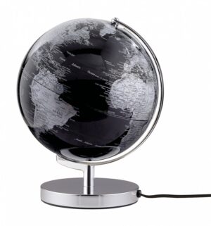 Globus TROIKA Terra Light, śr. 25cm, metalowa podstawa, czarno-srebrny