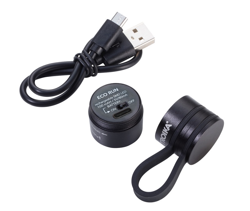 Latarka TROIKA Eco Run, z magnesem, LED, czarna - obrazek 4