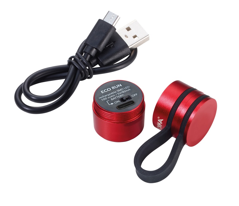 Latarka TROIKA Eco Run, z magnesem, LED, czerwona - obrazek 4