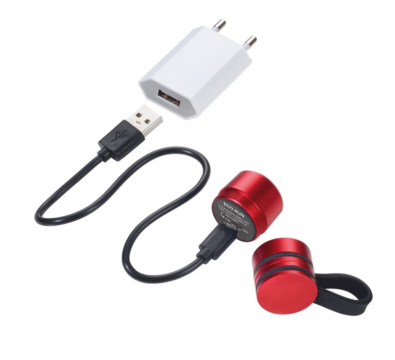 Latarka TROIKA Eco Run, z magnesem, LED, czerwona - obrazek 5