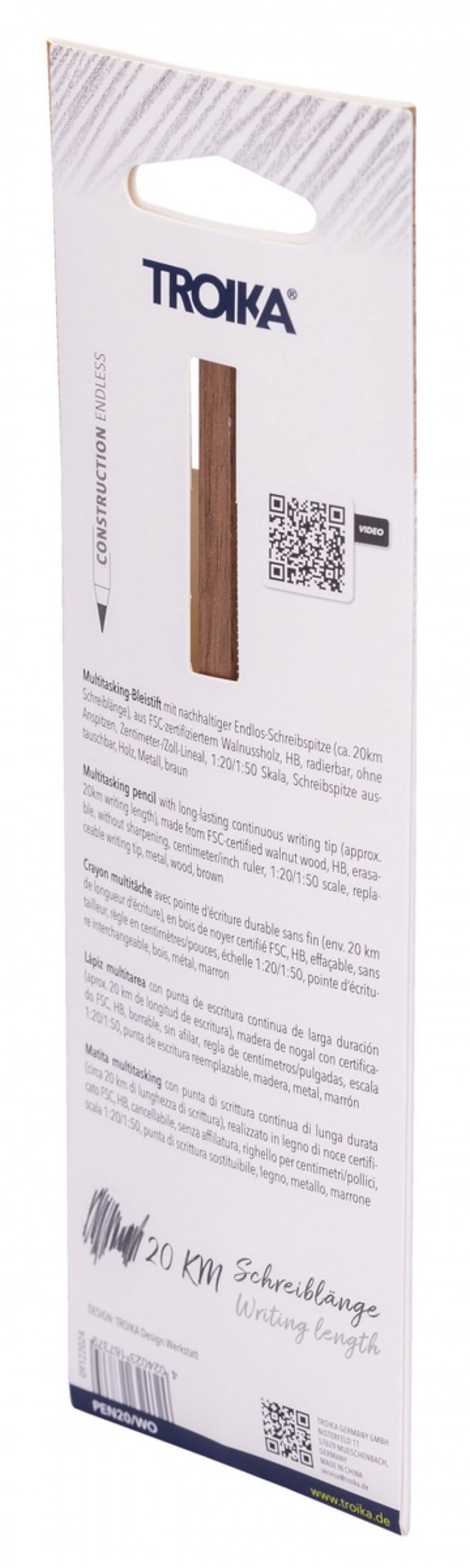 Ołówek wielozadaniowy TROIKA Construction Endless, brązowy - obrazek 4