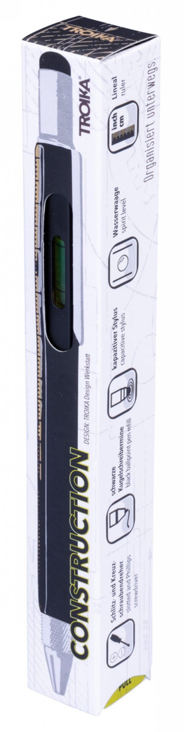 Długopis wielozadaniowy TROIKA Construction, czarny mat - obrazek 7