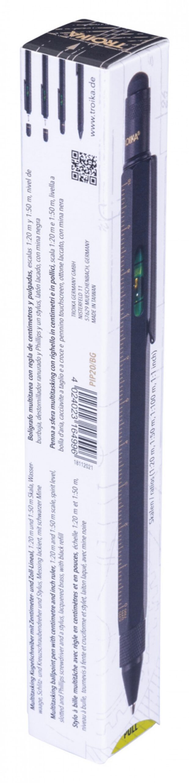 Długopis wielozadaniowy TROIKA Construction, czarny mat - obrazek 8