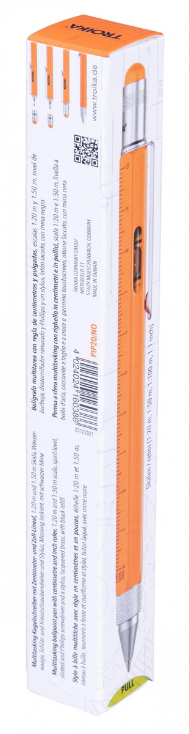 Długopis wielozadaniowy TROIKA Construction, pomarańczowy neonowy - obrazek 6