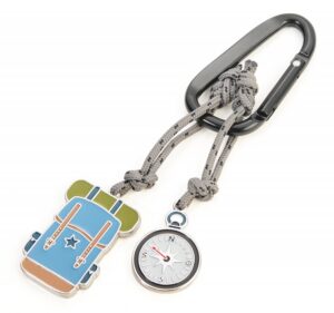 Brelok TROIKA Rucksack, karabińczyk, 2 charmsy, emaliowany metal