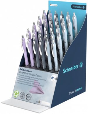 Display długopisów SCHNEIDER Slider Rave Colour Edition, XB, 30 szt., mix kolorów