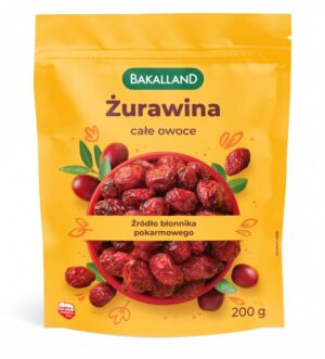 Żurawina BAKALLAND całe owoce, 200g