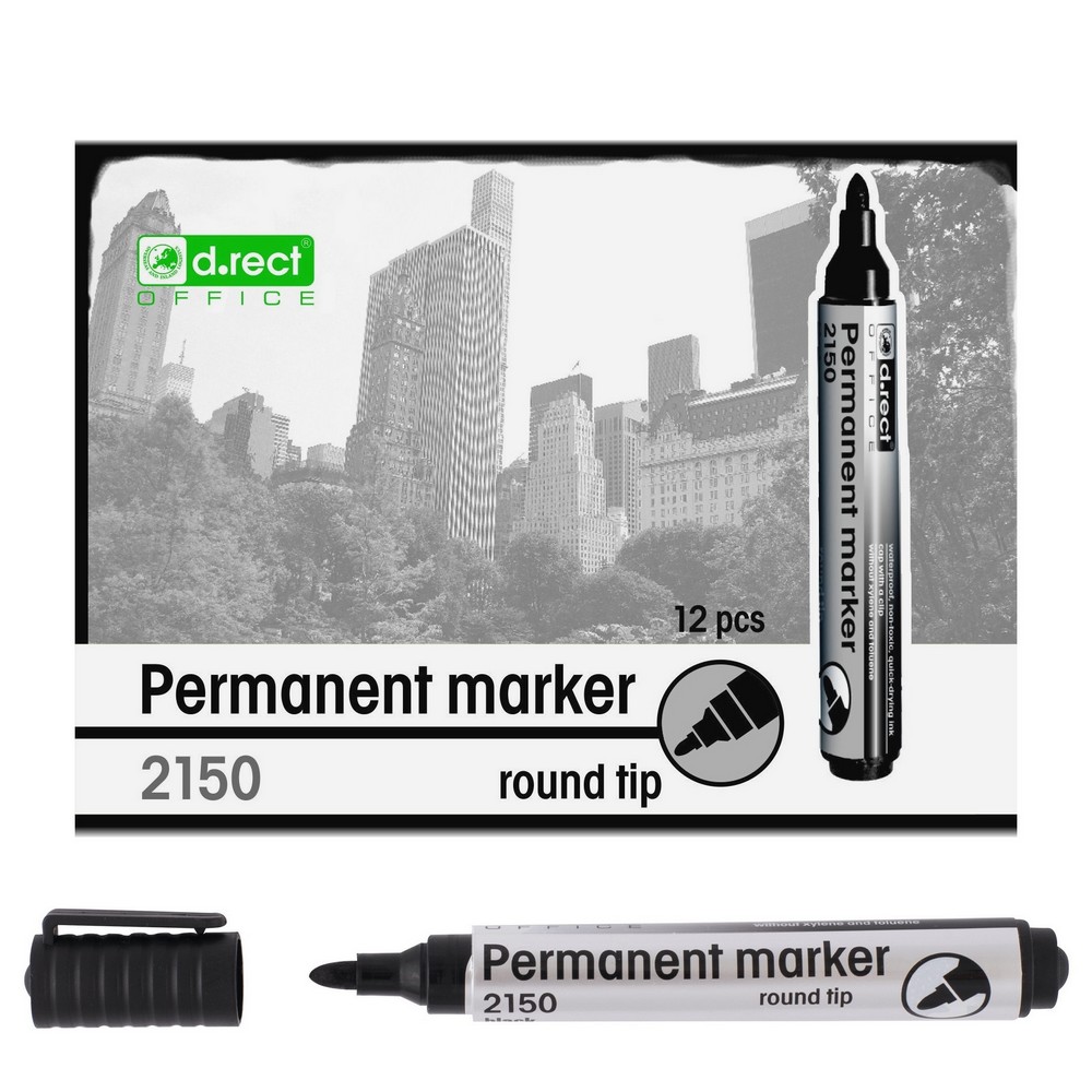 Marker permanętny D.RECT 2150 czarny