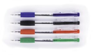 4office Długopis TDA-01 automatyczny gumowy uchwyt 0.7 niebieski