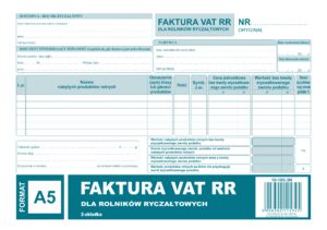 185-3N Faktura VAT RR A5 80kartek