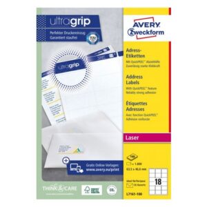 Etykiety adresowe L7161-100 63,5 x 46,6 100ark. Avery Zweckform