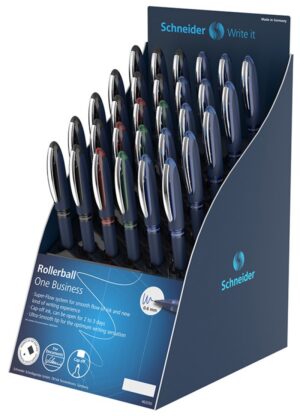 Display piór kulkowych SCHNEIDER One Business, 0,6 mm, 30szt., miks kolorów