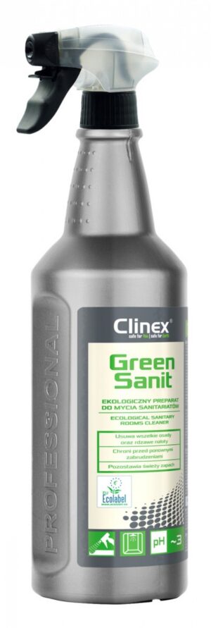 Ekologiczny preparat CLINEX Green Sanit, do mycia sanitariatów, 1l