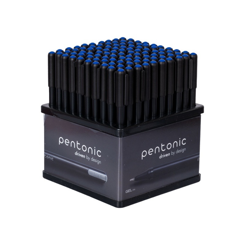 Display długopisów LINC Pentonic, śr. kulki 0,7mm, gr. linii 0,3mm, 100 szt., niebieski