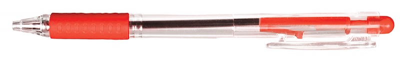 Długopis LINC Tip Top Grip, śr. kulki 0,7mm, gr. linii 0,3mm, czerwony