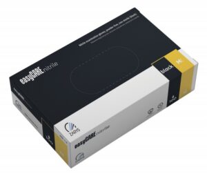 Rękawice nitrylowe, EASYCARE, 100 szt., rozmiar L, czarne