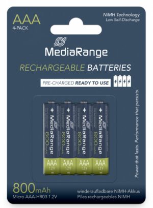 Akumulator MEDIARANGE AAA, NiMH, 800mAh, blister, 4 szt.