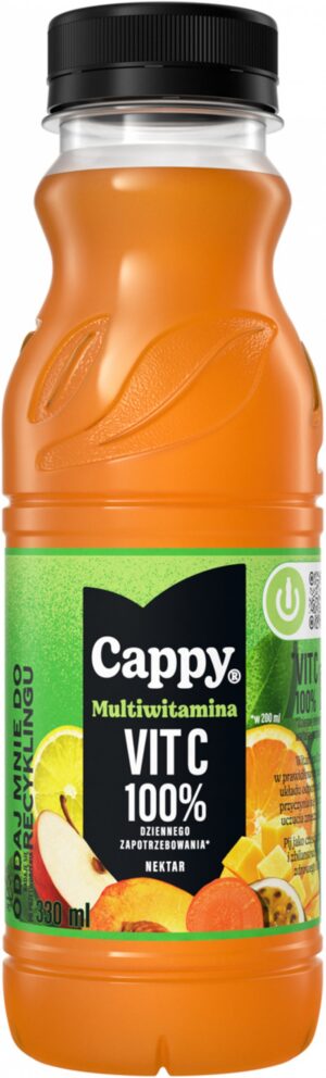 Nektar CAPPY, multiwitamina, 0,33l, kaucja
