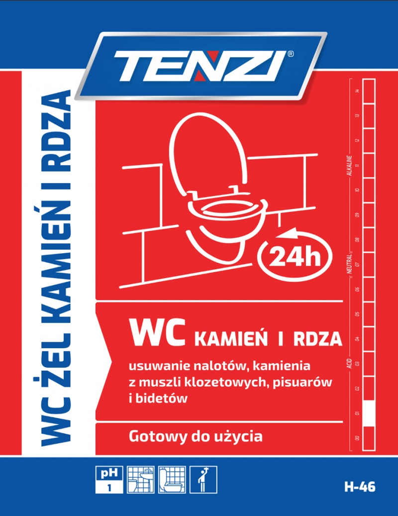 Żel do usuwania kamienia i rdzy TENZI, 0,75l - obrazek 2
