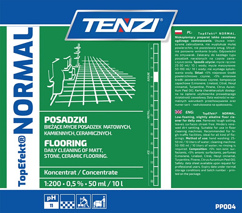 Preparat myjący do posadzek matowych TENZI, Topefekt Normal, 5l - obrazek 2